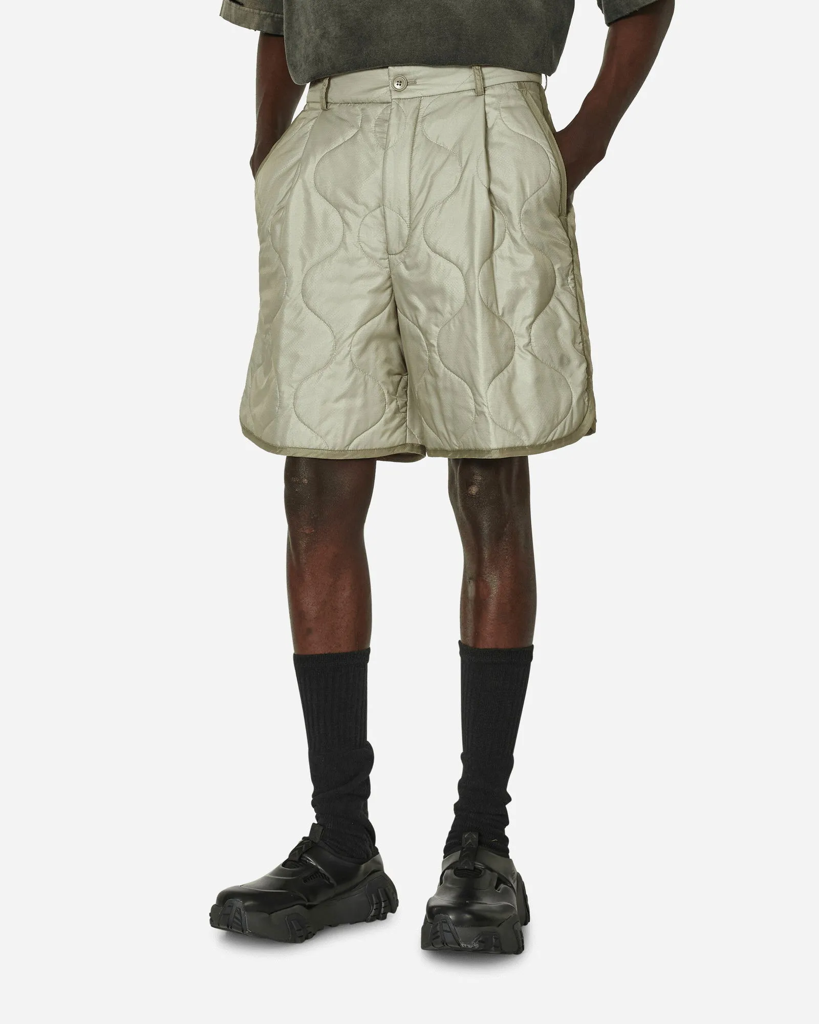 Kurze Hosen Dries Van Noten Padded Shorts Sand 241-020955-8502 101