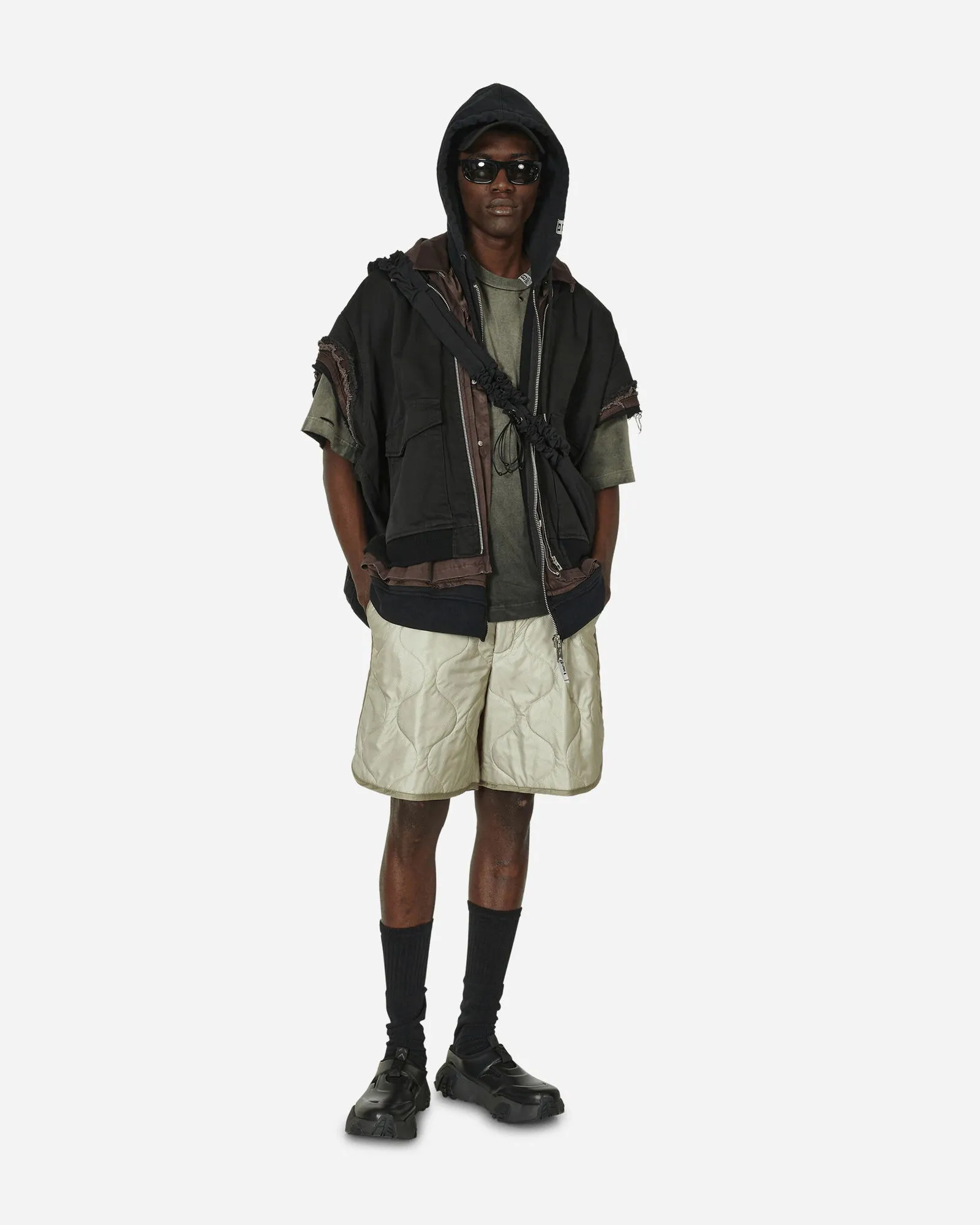 Kurze Hosen Dries Van Noten Padded Shorts Sand 241-020955-8502 101